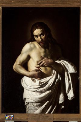 Giovan Antonio Galli, detto Spadarino - Cristo muestra la herida en el costado