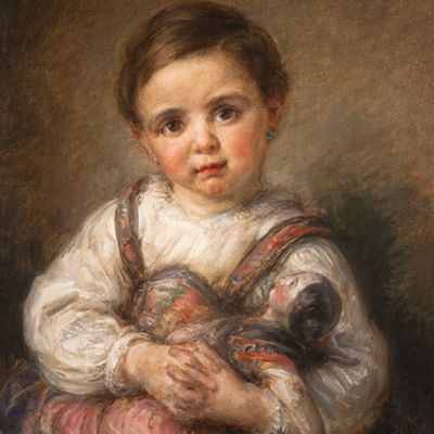 Giovanni Carnovali, detto il Piccio - Little girl with doll