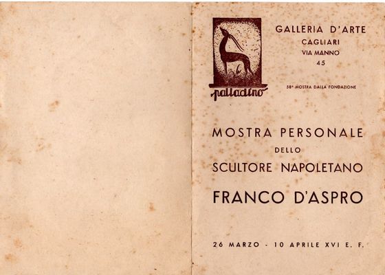 Franco D'Aspro - Premier catalogue personnel à Cagliari