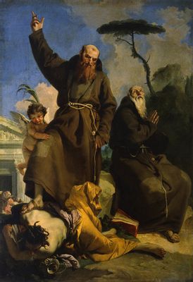 Giambattista Tiepolo - Saints Joseph de Lionne et Fidèles de Sigmaringen Piétinement Hérésie