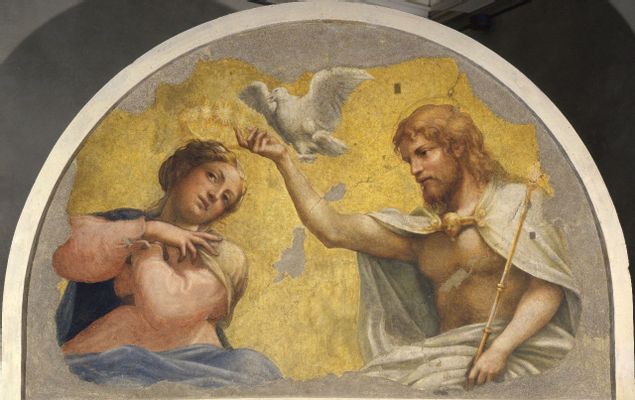 Antonio Allegri, detto il Correggio - Couronnement de la Vierge (fragment de l'abside de l'église de San Giovanni Evangelista à Parme)