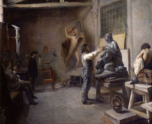 Giorgio Scherer - Interior of a painter's studio