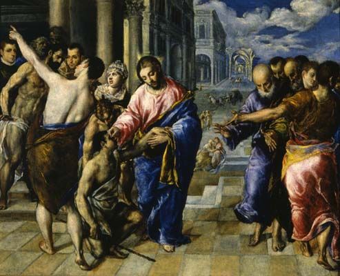 Domínikos Theotokópoulos, detto El Greco - Healing of the blind