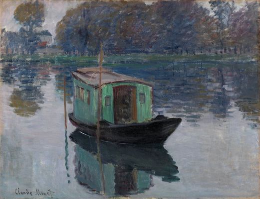 Claude Monet - Monet's studio boat (Le Bateau atelier)