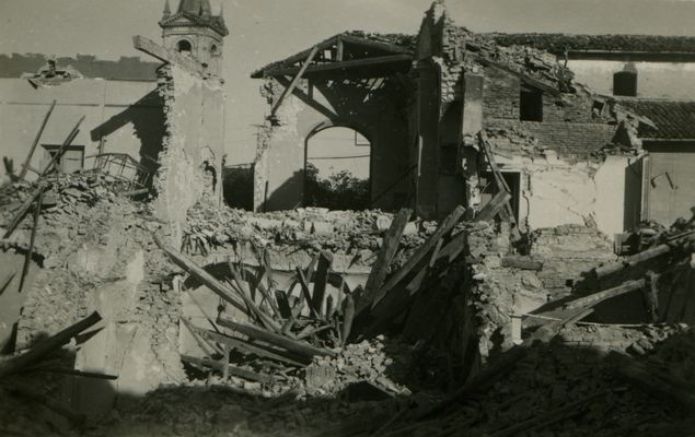 Il Museo dopo il bombardamento del 13 maggio 1944