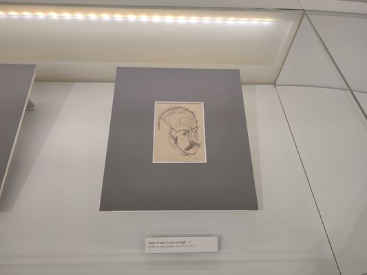 Umberto Boccioni - Studio di testa di uomo con baffi