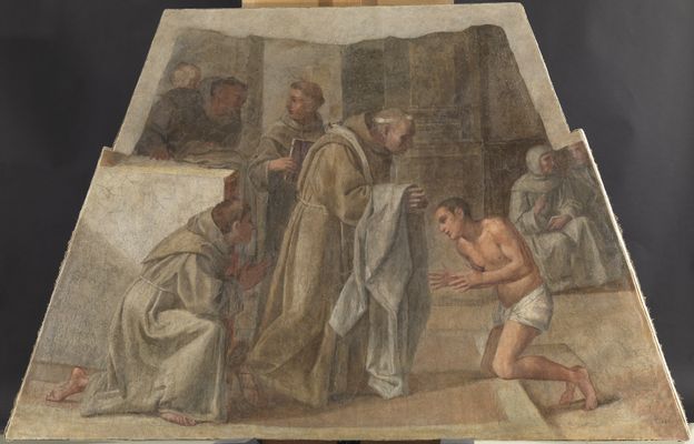 Annibale Carracci - San Diego de Alcalá riceve il saio francescano