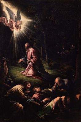 Francesco Dal Ponte Il Giovane - Prayer in the garden
