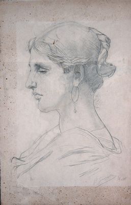 Pablo Gargallo - Ritratto di una giovane donna con orecchini