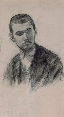Pablo Gargallo - Young man's face, with mustache (study)