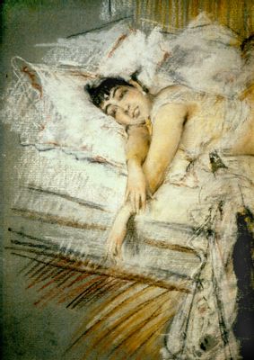 Giovanni Boldini - La Comtesse de Rasty au lit