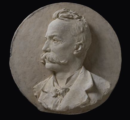 Antonio Carlini - Médaille avec portrait de Felice Cavallotti