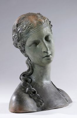 Antonio Carlini - Bust of a girl