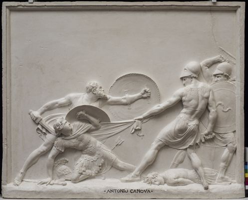 Antonio Canova - Socrate salva Albiciade nella battaglia di Potidea