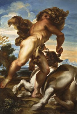 Gregorio de Ferrari - Hercules and the Cretan Bull