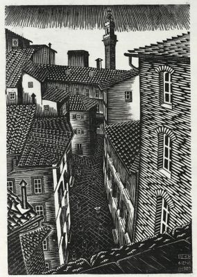 Maurits Cornelis Escher - Roof of Siena