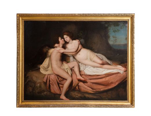 Domenico Pellegrini - Portrait of Filippo and Costanza De Marinis as Cupid and Psyche