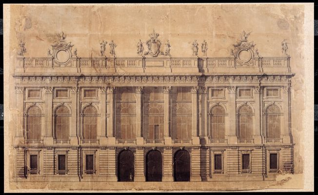 Filippo Juvarra - Projet pour la façade du Palazzo Madama à Turin