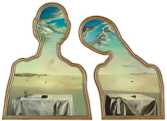 Salvador Dalí - Couple aux têtes pleines de nuages