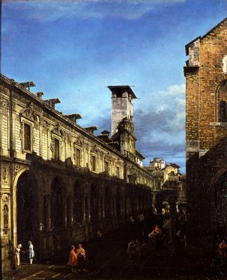 Bernardo Bellotto - Der Palazzo dei Giuristi und der Gerichtshof von Mailand
