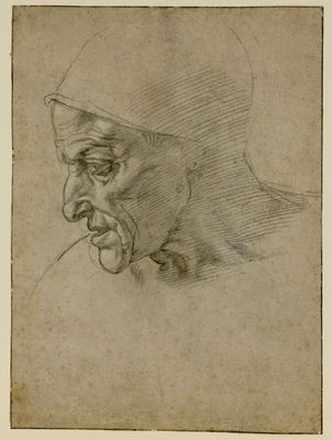 Michelangelo Buonarotti - Studio per la testa della Sibilla cumana