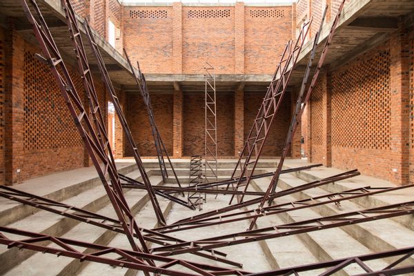 Ibrahim Mahama - Original Steel Trusses from early Red Clay