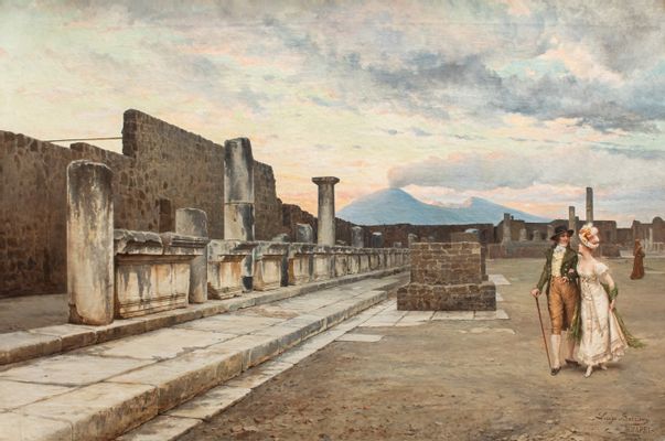 Luigi Bazzani - Il foro a Pompei