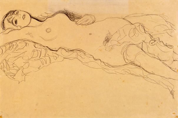 Gustav Klimt - Nudo (particolare)