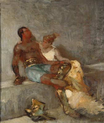 Francesco Netti - Gladiatore con donna
