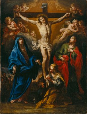 Sebastiano Conca - Kreuzigung Christi mit Madonna, Johannes und Maria Magdalena