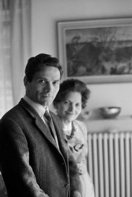 Mario Dondero - Pier Paolo Pasolini with his mother Susanna