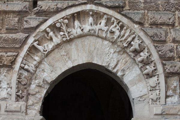 Frederick's arch at the entrance to the Castle