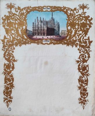 Carta da lettere con veduta del Duomo di Milano