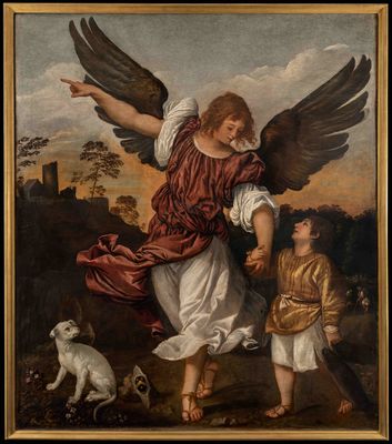 Tiziano Vecellio, detto Tiziano - L'archange Raphaël et Tobias