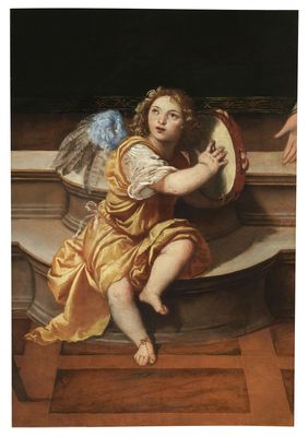 Tiziano Vecellio, detto Tiziano - Angelo con tamburello