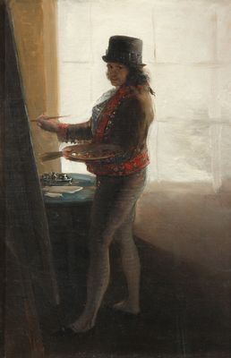 Francisco Goya - Self-portrait at the easel