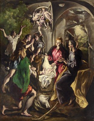 Domínikos Theotokópoulos, detto El Greco - Adoration of the shepherds