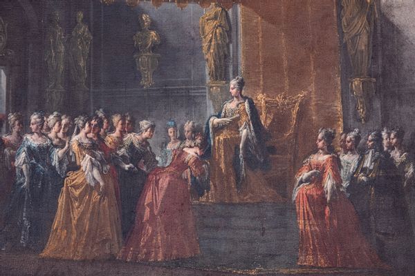 Ilario Giacinto Mercanti, detto lo Spolverini - Queen Elizabeth's hand kissed by the ladies and gentlemen of the Court
