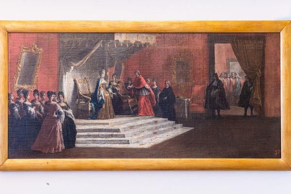 Ilario Giacinto Mercanti, detto lo Spolverini - Cardinal Gozzadini visits Elisabetta Farnese