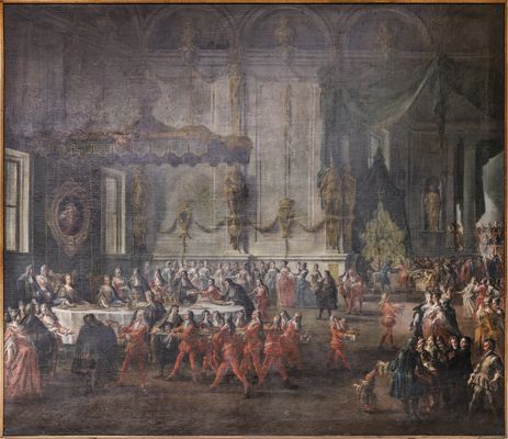 Ilario Giacinto Mercanti, detto lo Spolverini - Banchetto nuziale in onore di Elisabetta Farnese nel Palazzo Ducale di Parma