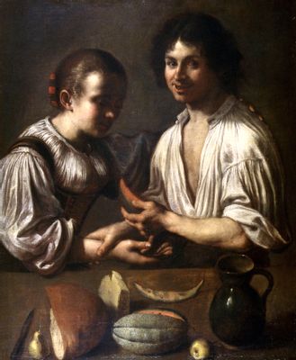 Couple of commoners with still life