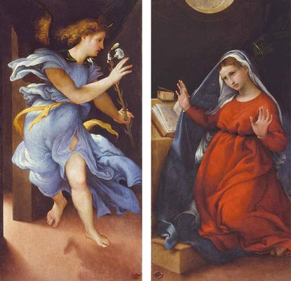 Lorenzo Lotto - Announcing Angel, Madonna Annunciata