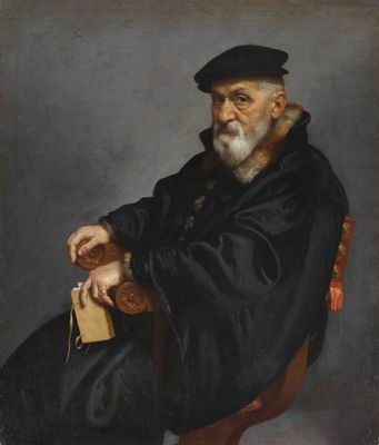 Giovan Battista Moroni - Ritratto di vecchio seduto