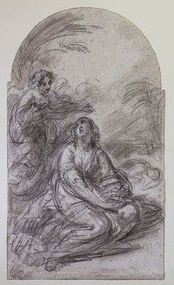 Giovanni Carnovali, detto il Piccio - Hagar in the desert comforted by the angel
