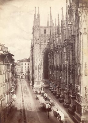 Pompeo Pozzi - View of the south side of the Milan Cathedral