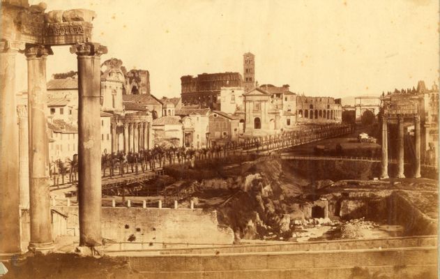 Tommaso Cuccioni - Foro Romano antes de las excavaciones vistas desde el Capitolio