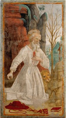 Pietro di Cristoforo Vannucci, detto Perugino - Der heilige Hieronymus in der Wüste