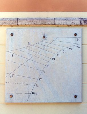 Sundial at Italic hours