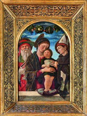 Andrea Mantegna -  Madonna and Child with Saints Jerome and Louis of Toulouse