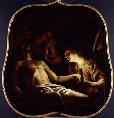 Gherardo delle Notti - Cristo muerto llorado por dos ángeles
